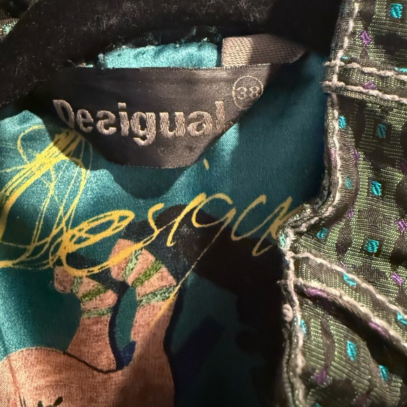 Desigual Black Multicolor Floral Jacket - Picture 4 of 4